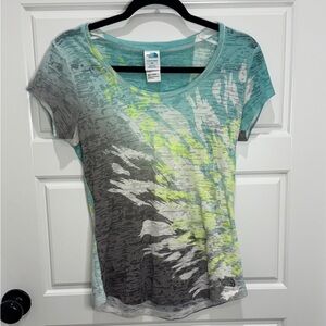 The North Face Burnout Graphic Tee Shirt Abstract Print Women’s M Orig $35